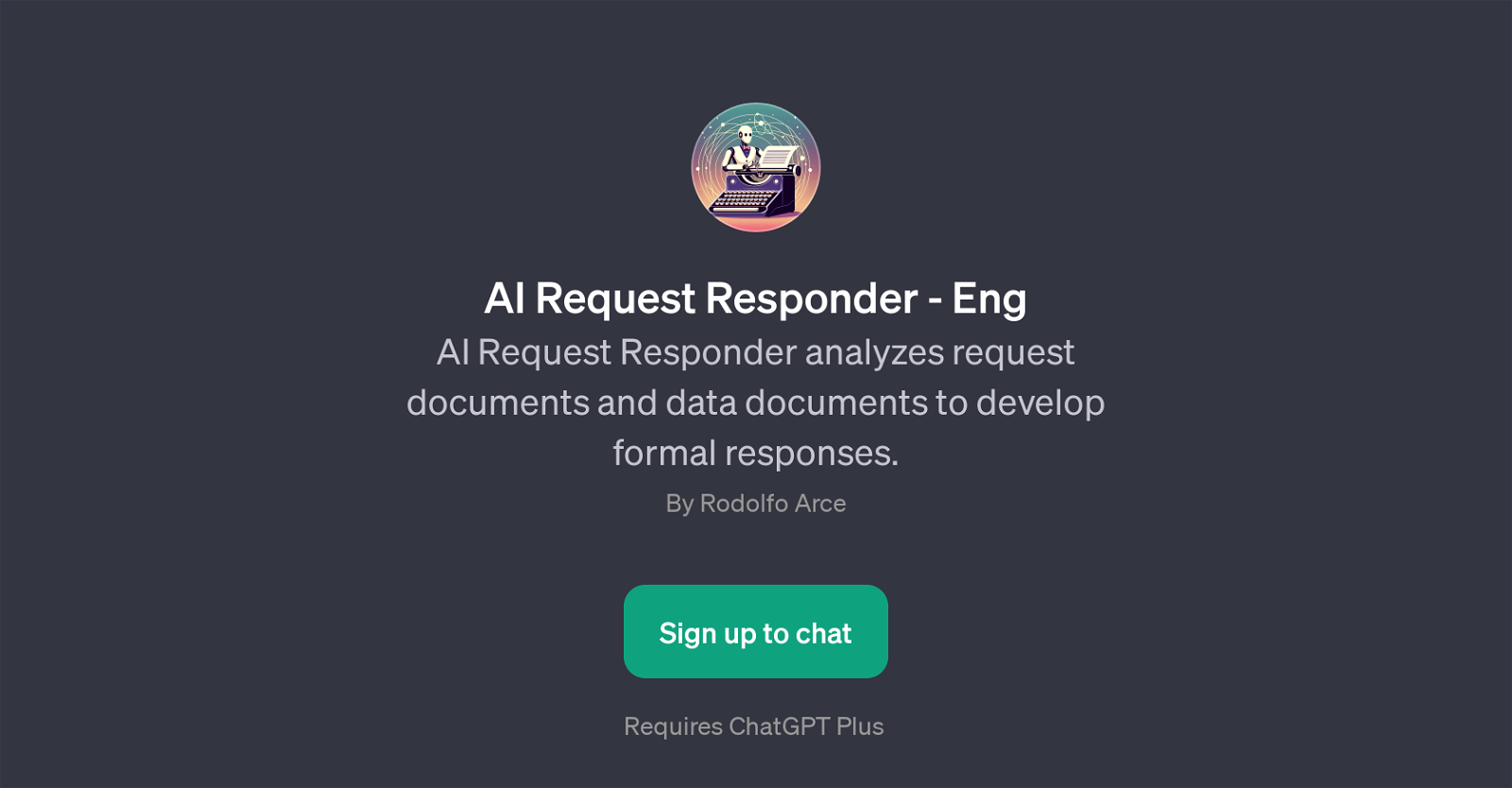 AI Request Responder website
