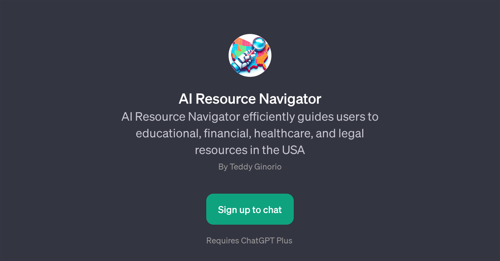 AI Resource Navigator website