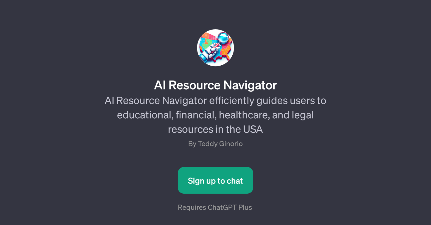 AI Resource Navigator website