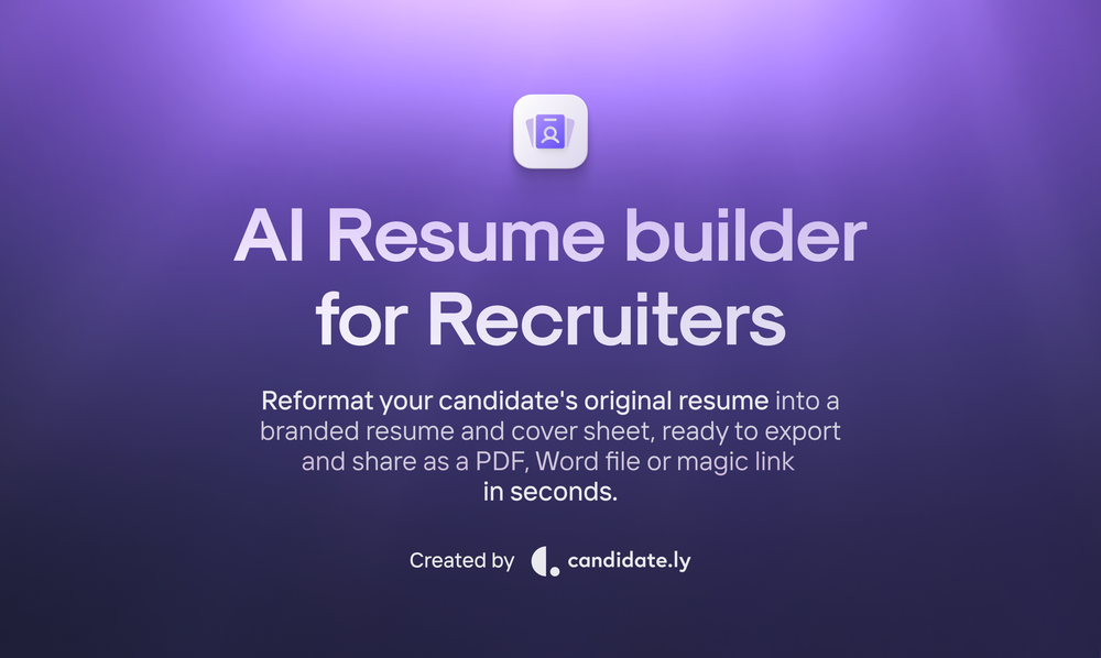 AI Resume Builder for Recruiters website
