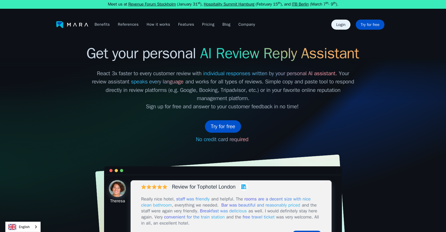 AI Review Reply Assistant website