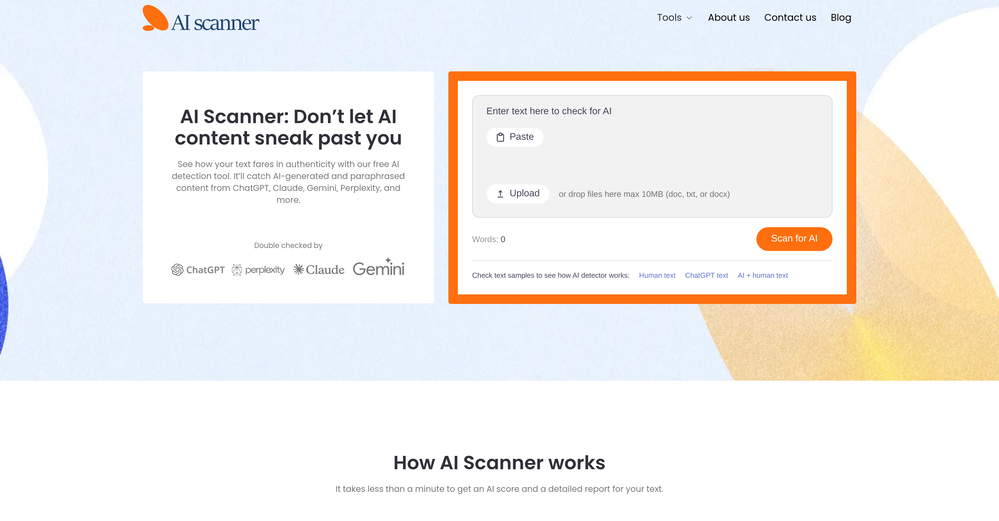 AI Scanner.io website