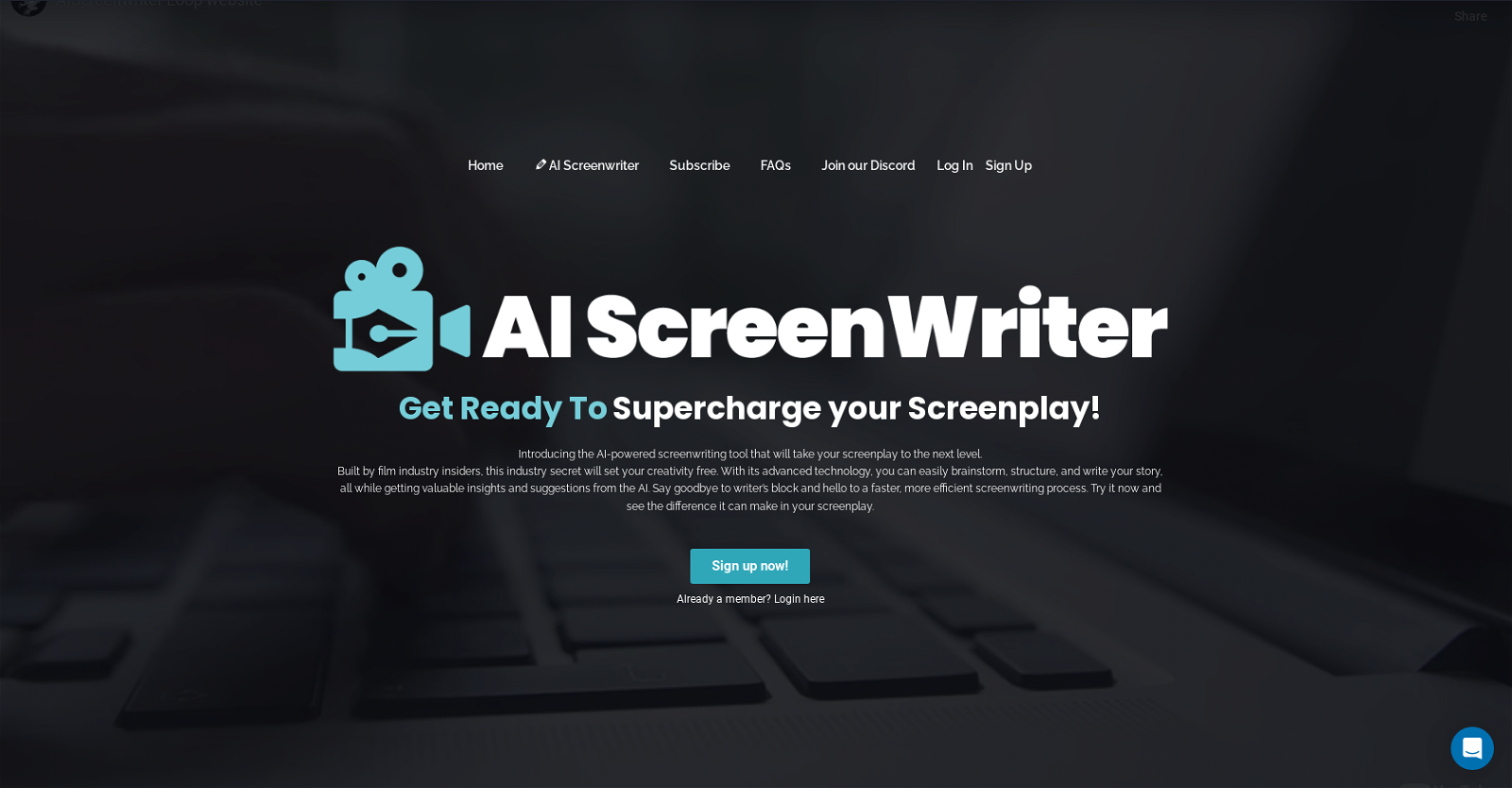 AI Screenwriter website