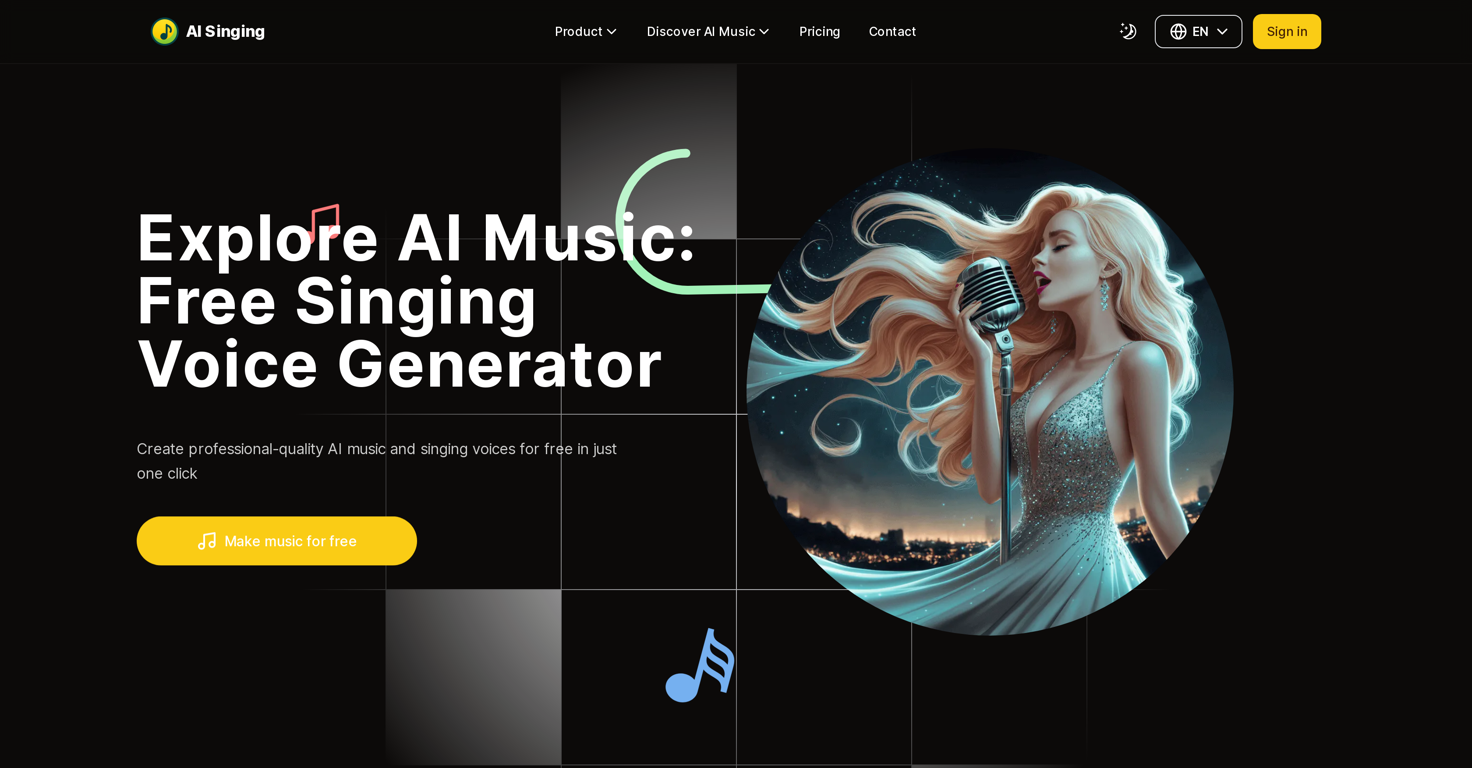 AI Singing website