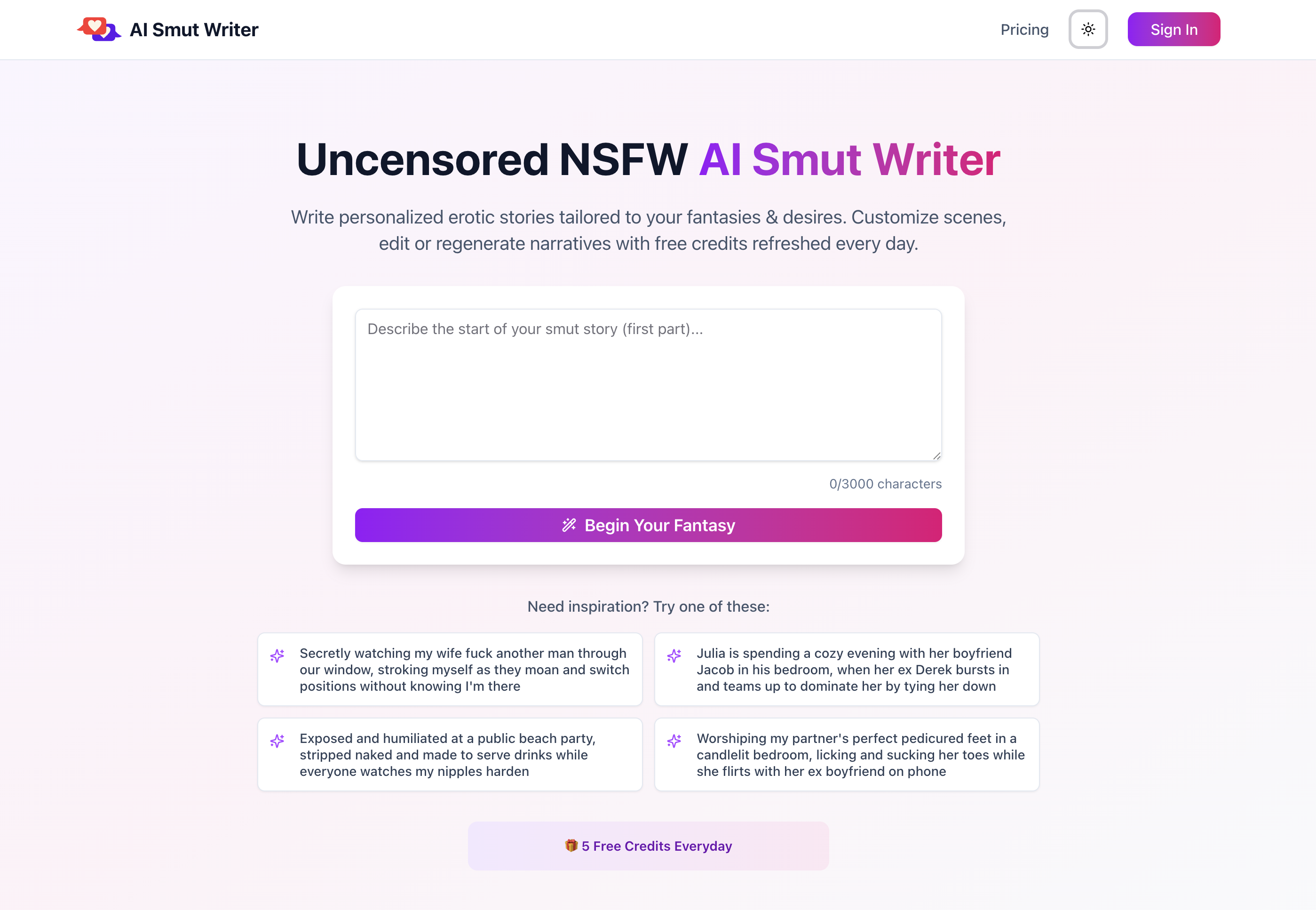 AI Smut Writer v1.1.0 - AI Tool For Erotic stories