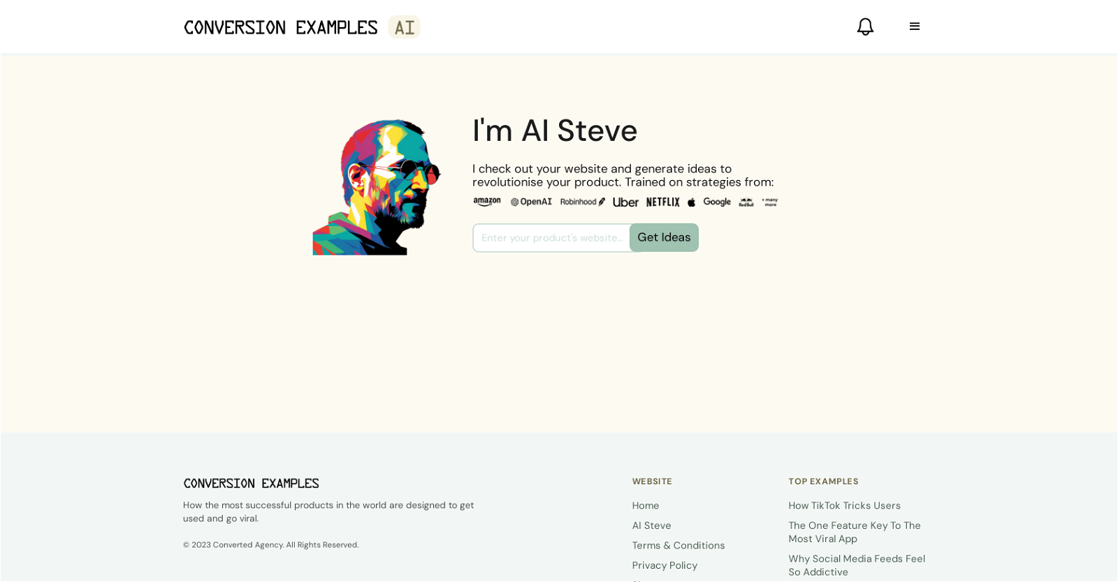 AI Steve website