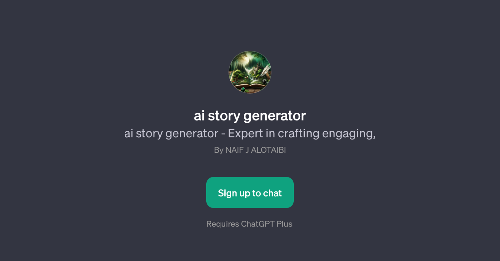 AI Story Generator website