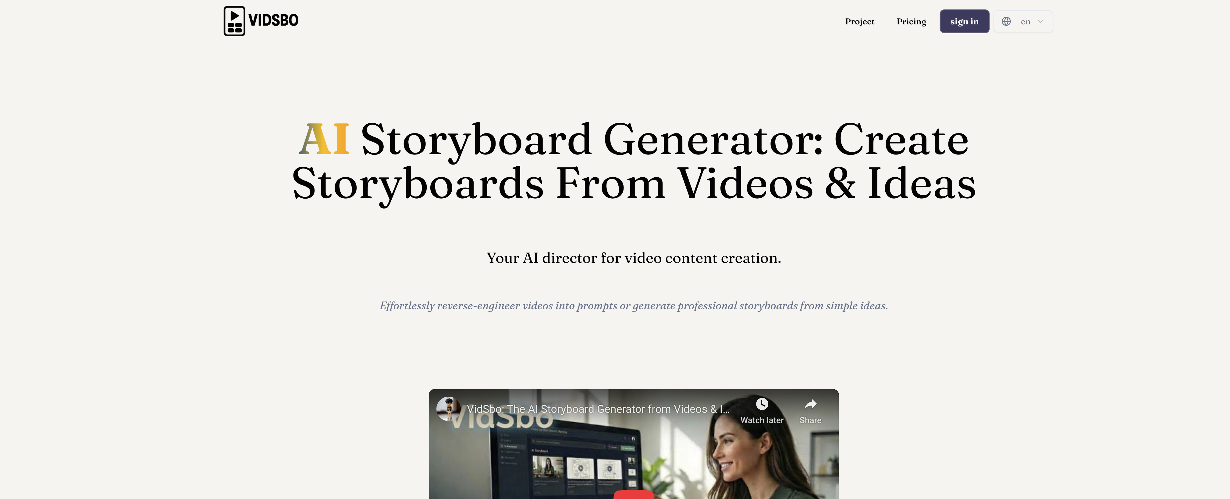 VidSbo - AI Storyboard Generator logo