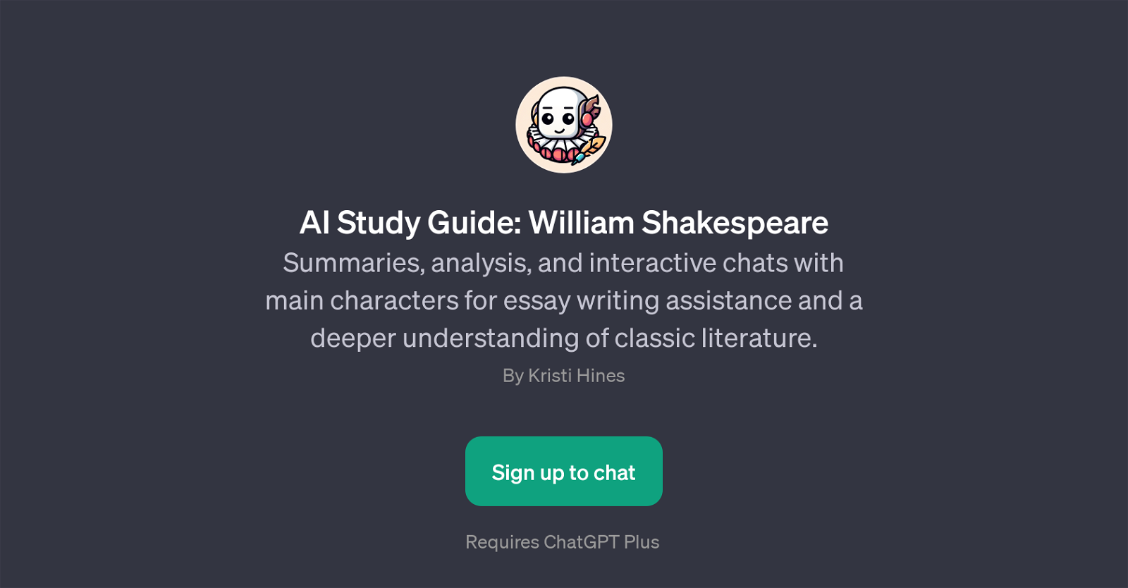 AI Study Guide: William Shakespeare website