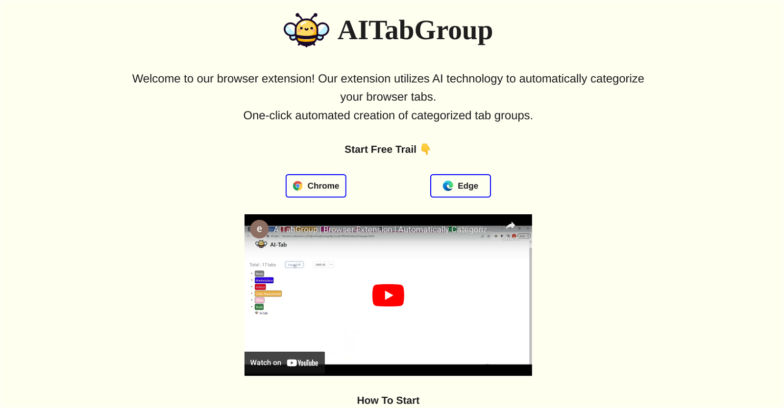 AI Tab Group website