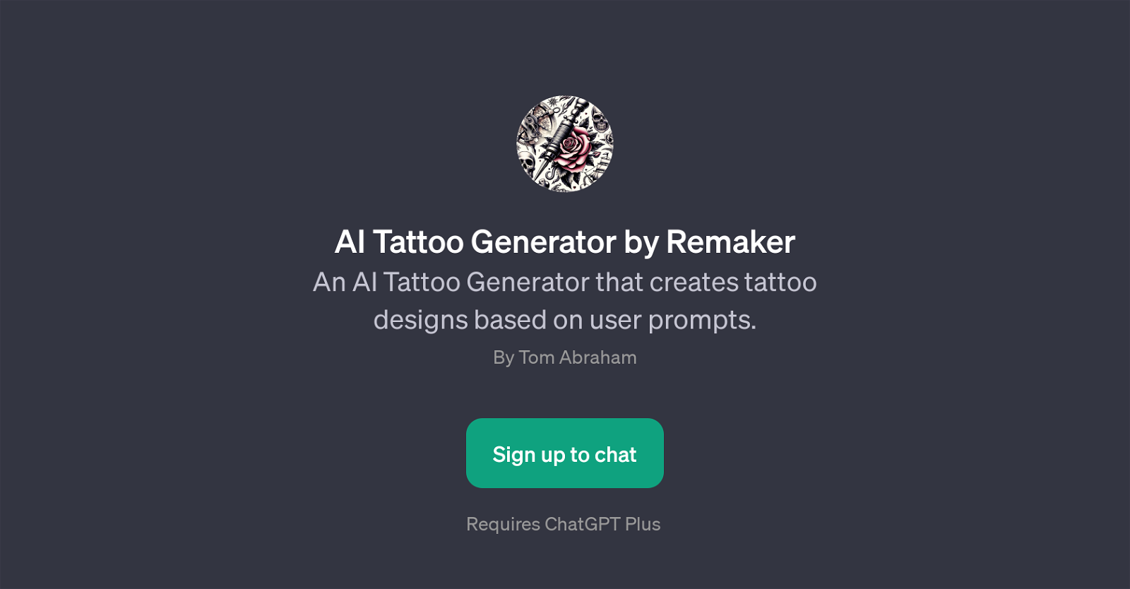 AI Tattoo Generator by Remaker website