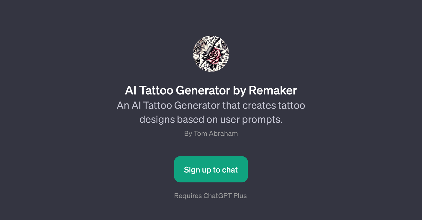 AI Tattoo Generator by Remaker website