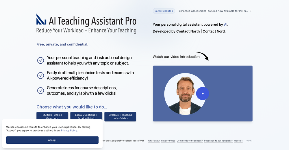 AI Teaching Assistant Pro website