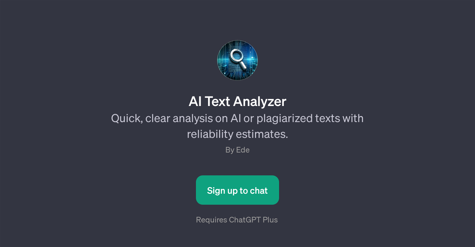 AI Text Analyzer website
