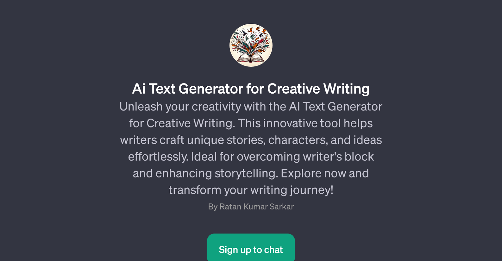 AI Text Generator for Creative Writing website