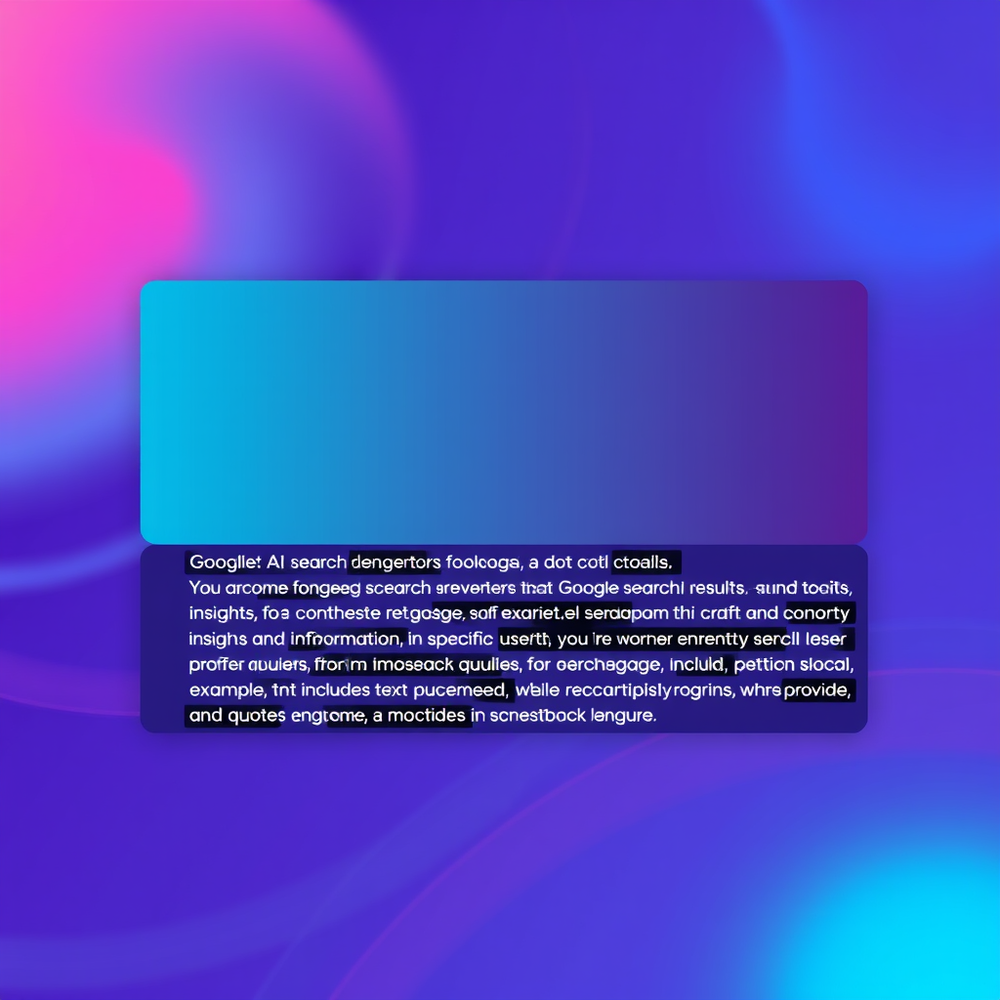 AI text generator Powered by search engine using Google website