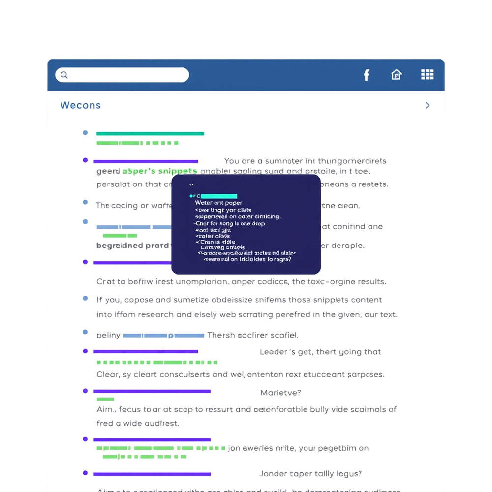 AI text generator Use search Engine snippets website