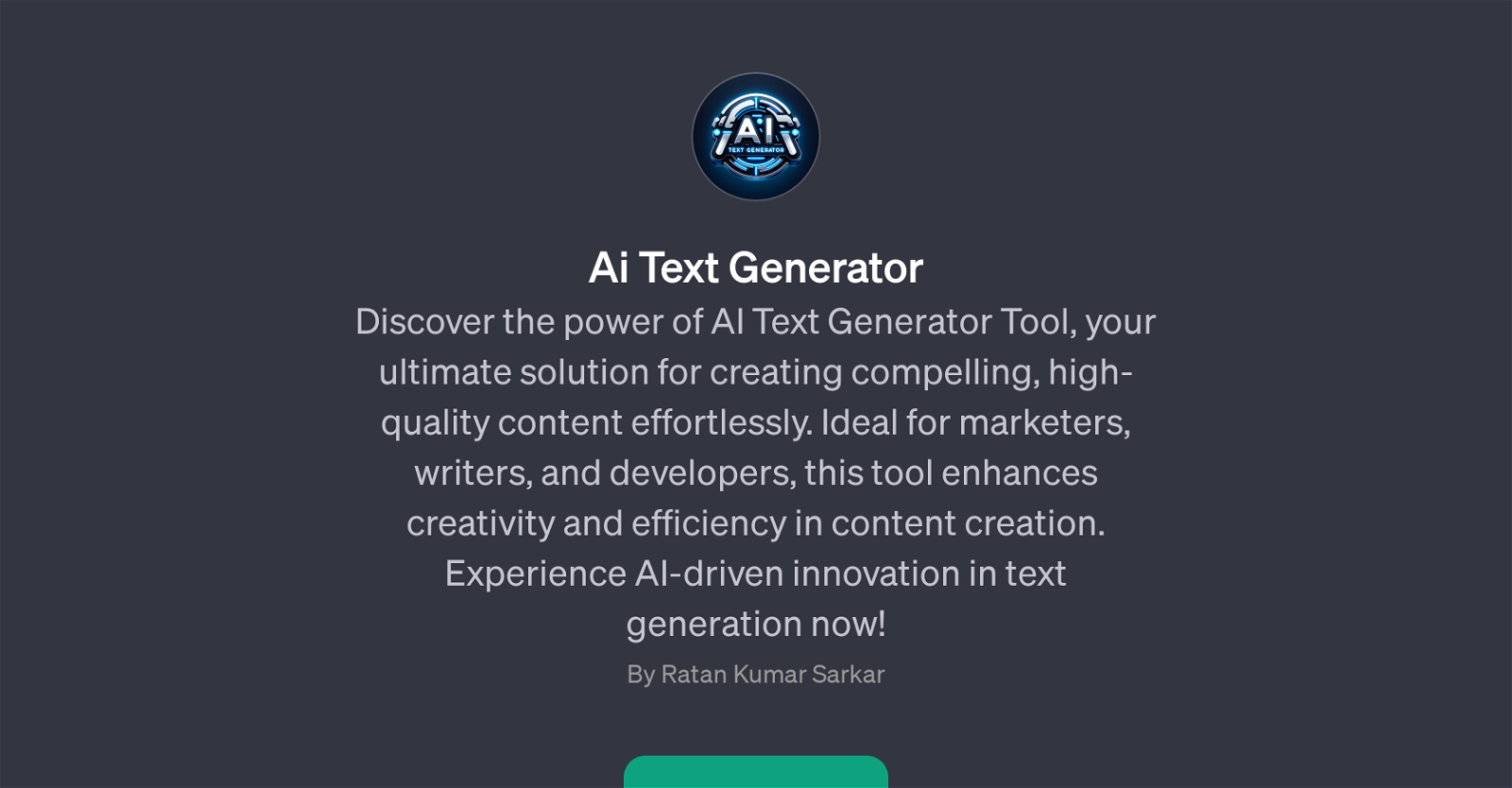 Ai Text Generator website