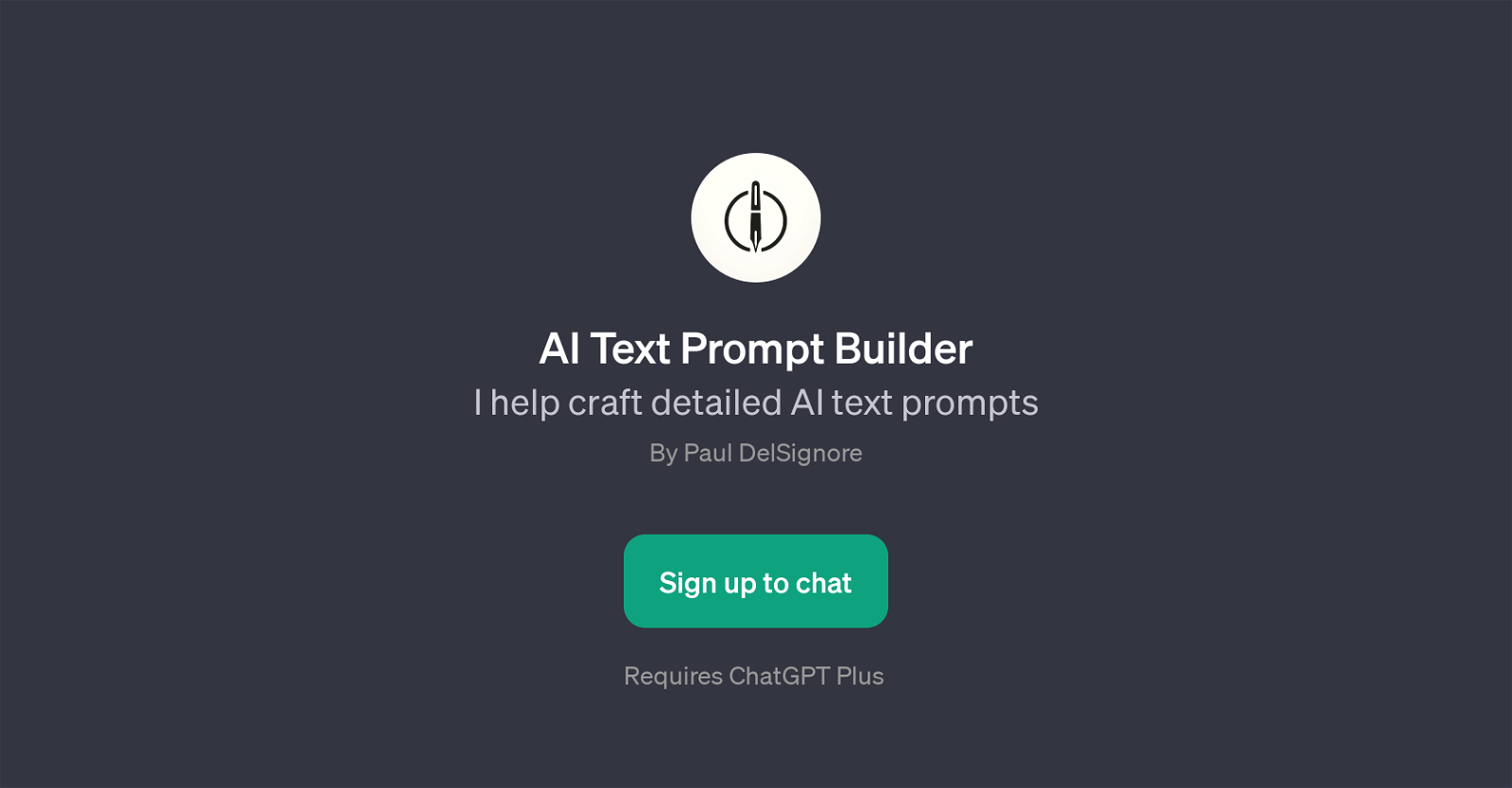 AI Text Prompt Builder website