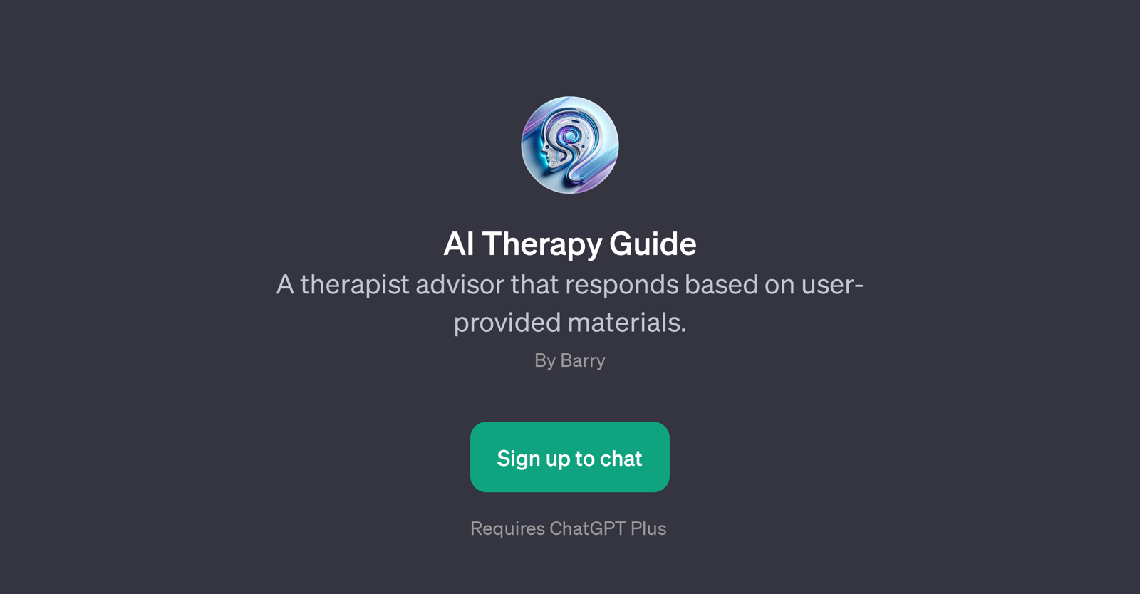 AI Therapy Guide website