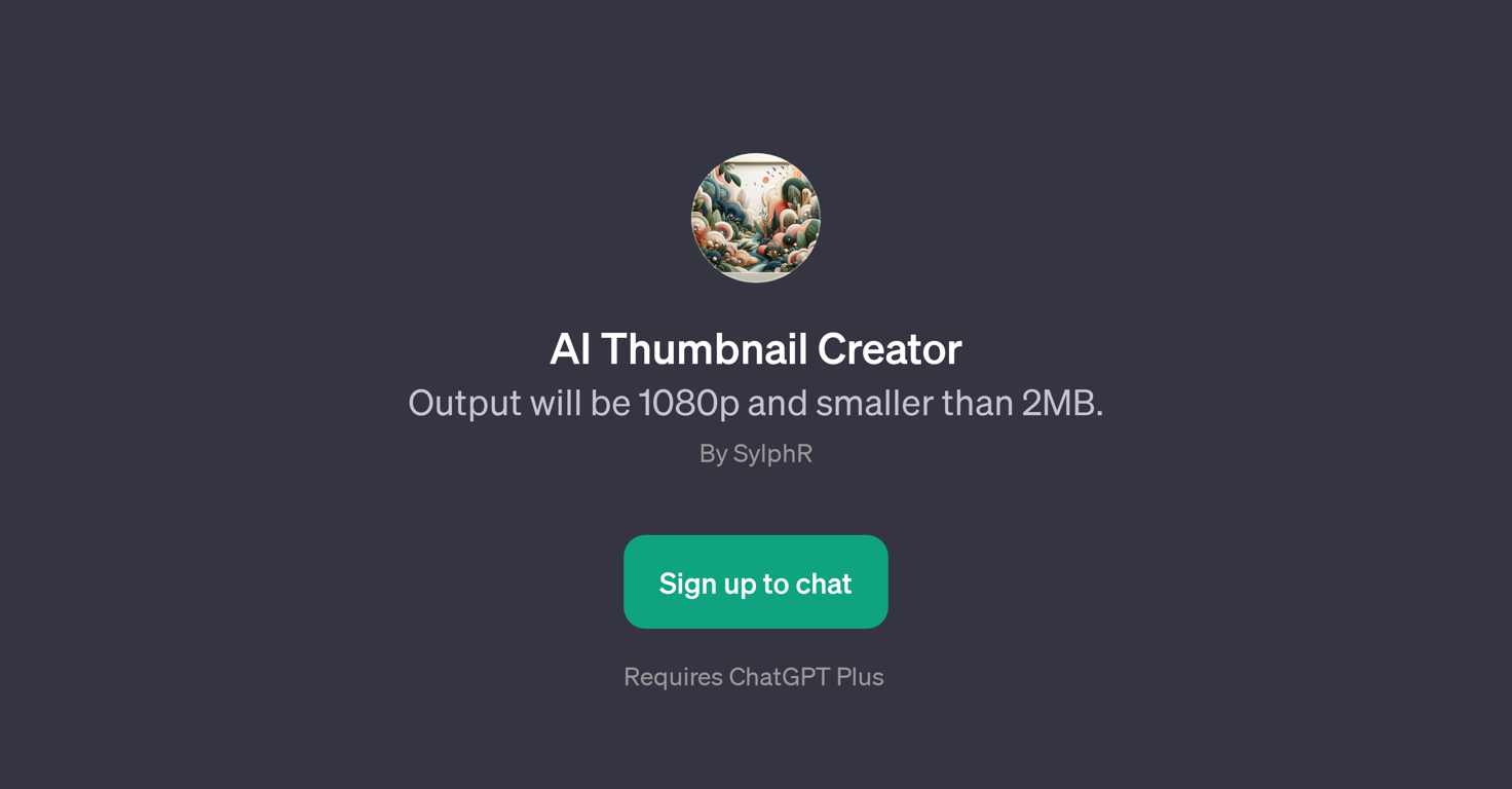 AI Thumbnail Creator website