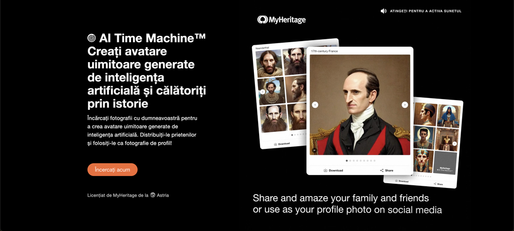AI Time Machine website