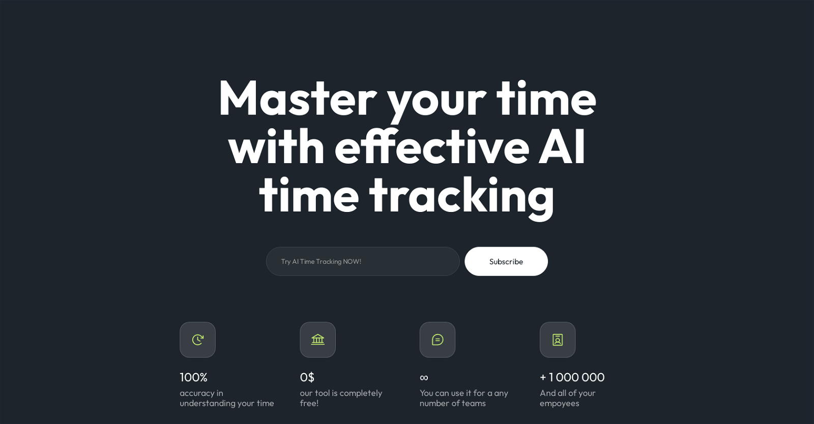 AI Time Tracking website