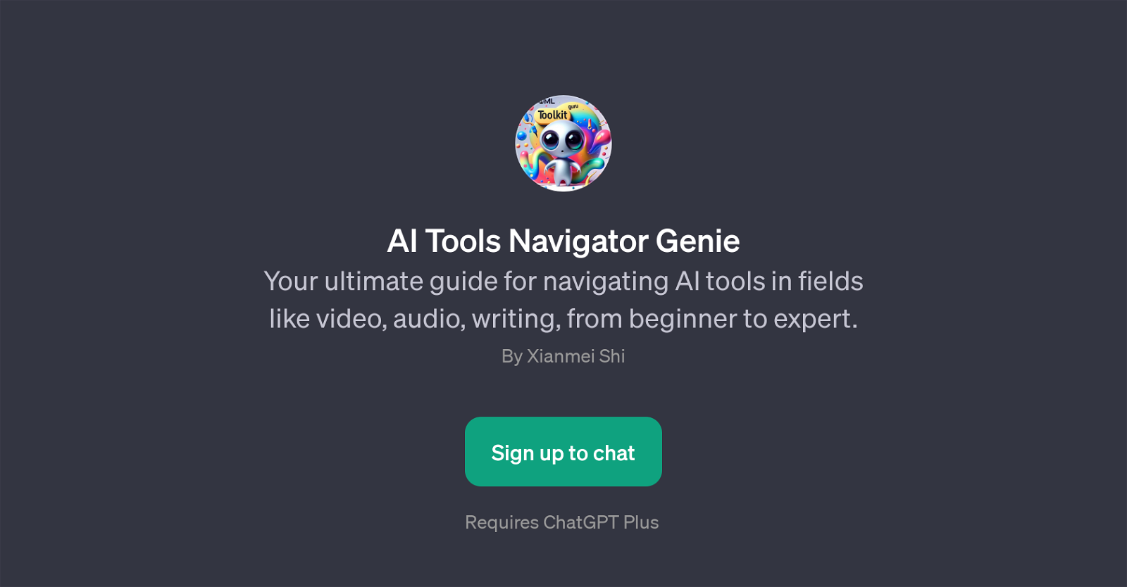 AI Tools Navigator Genie website