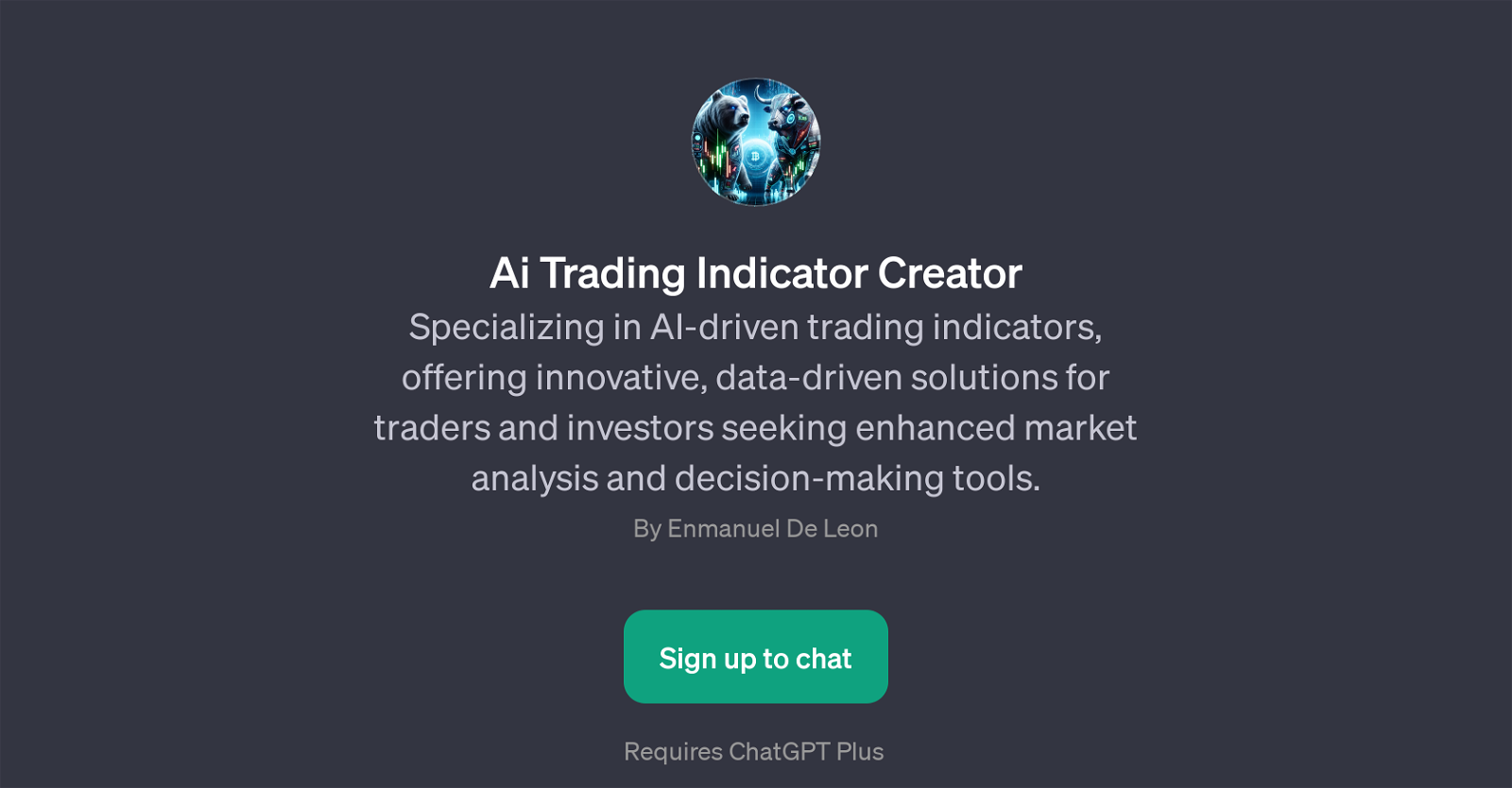AI Trading Indicator Creator website