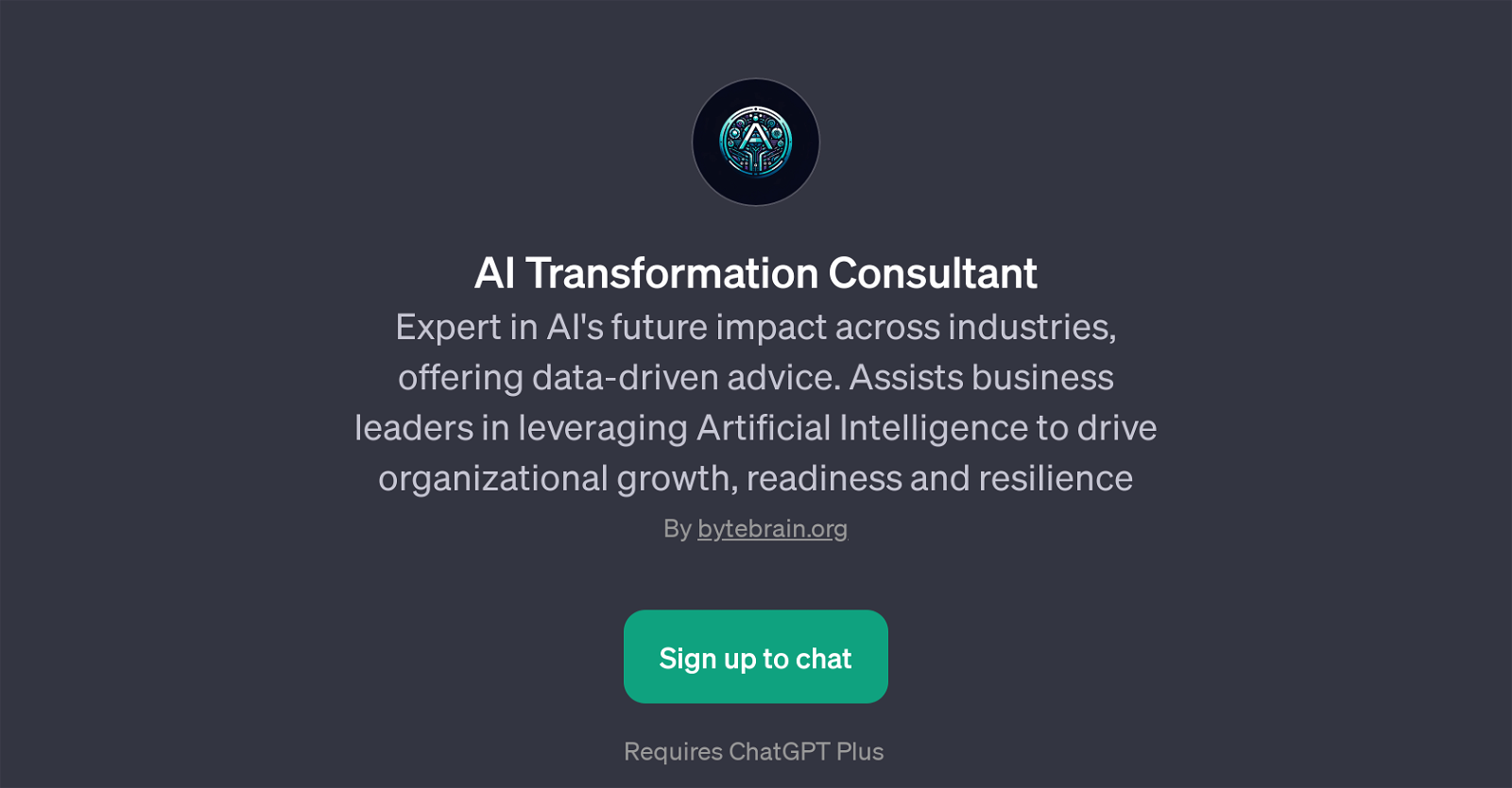 AI Transformation Consultant website