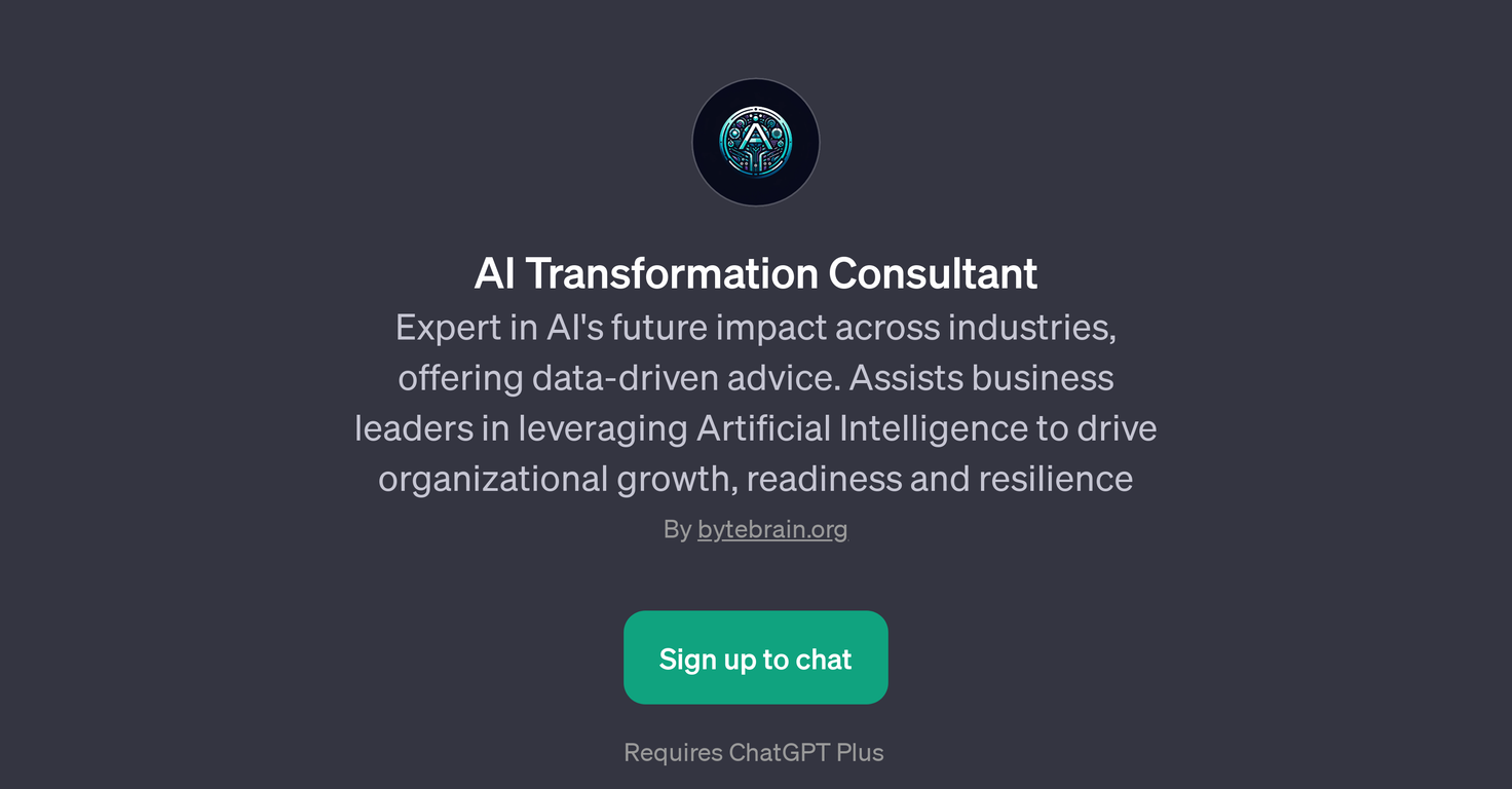 AI Transformation Consultant website