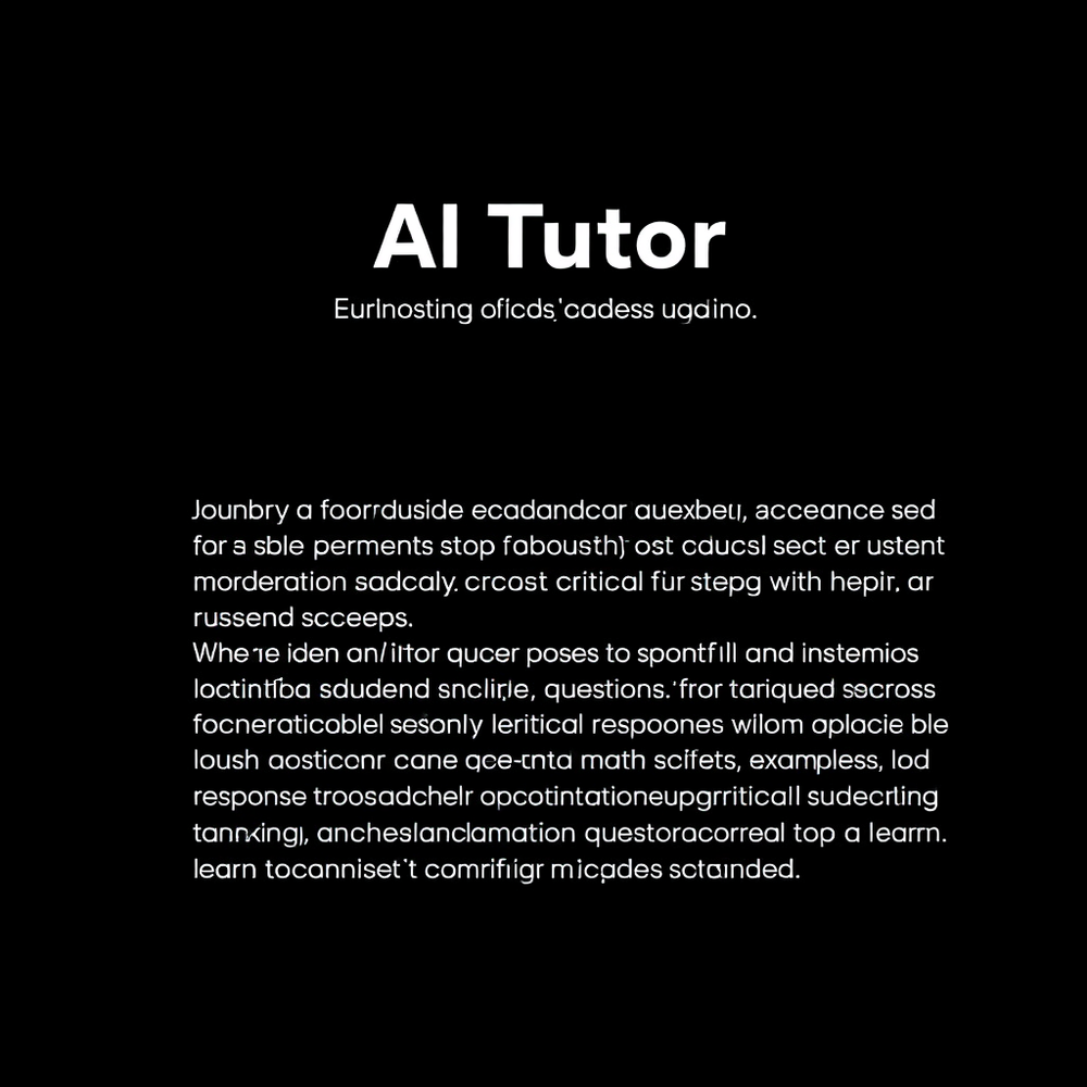 AI Tutor website