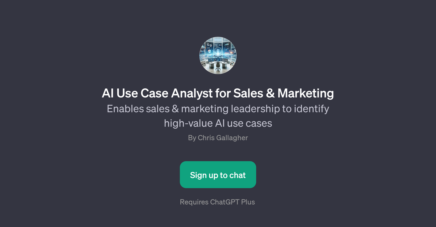 AI Use Case Analyst for Sales & Marketing website