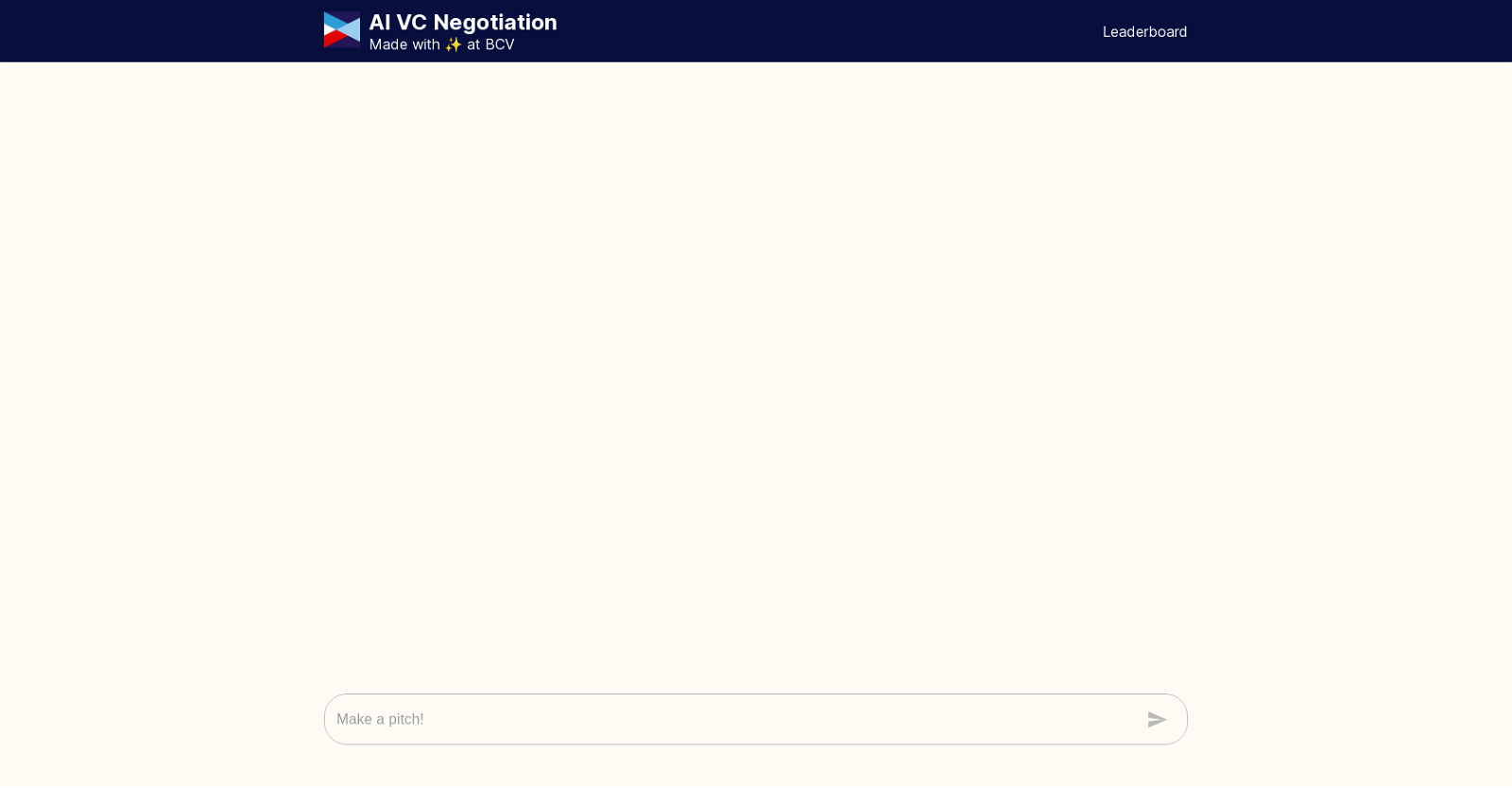 AI VC Negotiation website