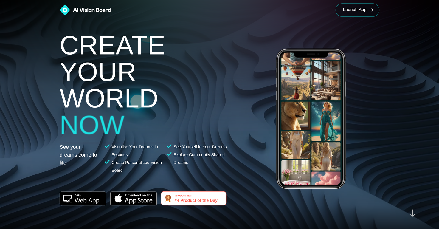 AI VisionBoard website