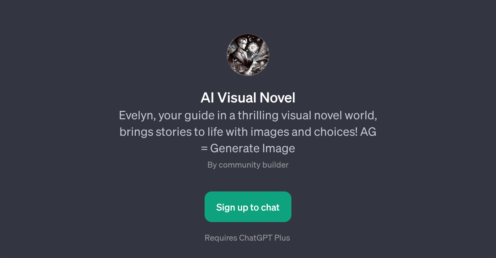 AI Visual Novel website