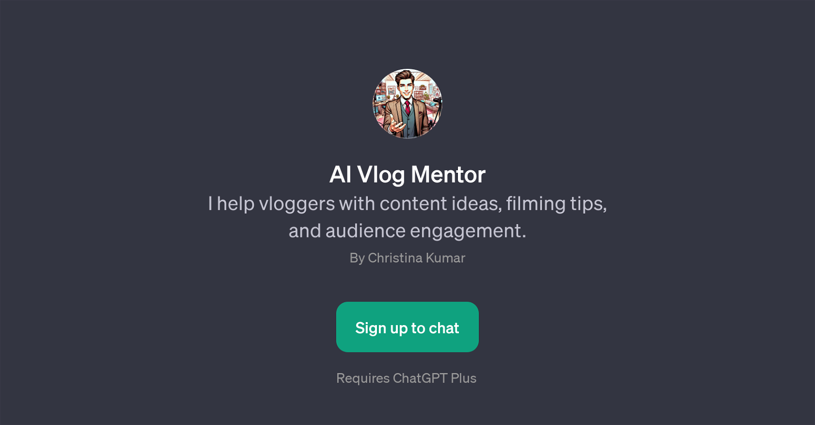 AI Vlog Mentor website