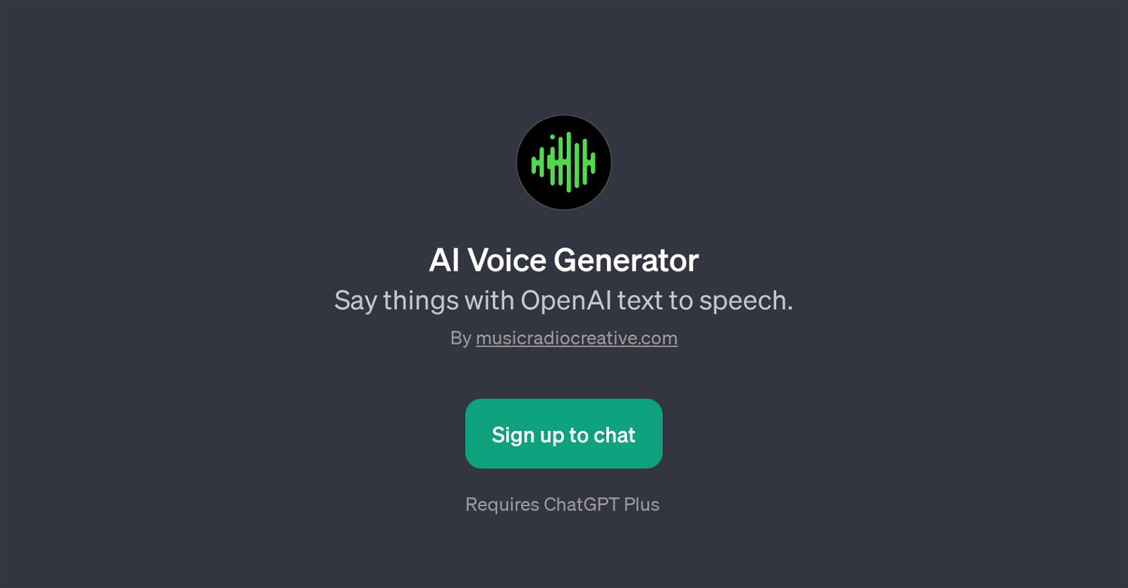 AI Voice Generator website