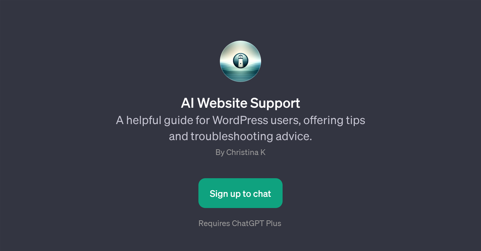 AI Website Support website