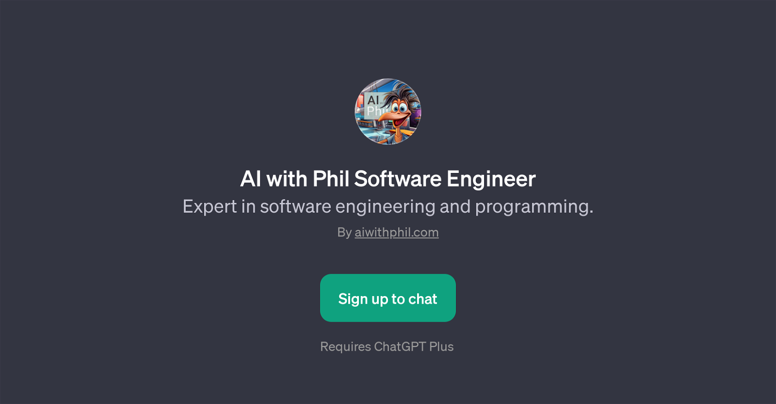AI with Phil Software Engineer website