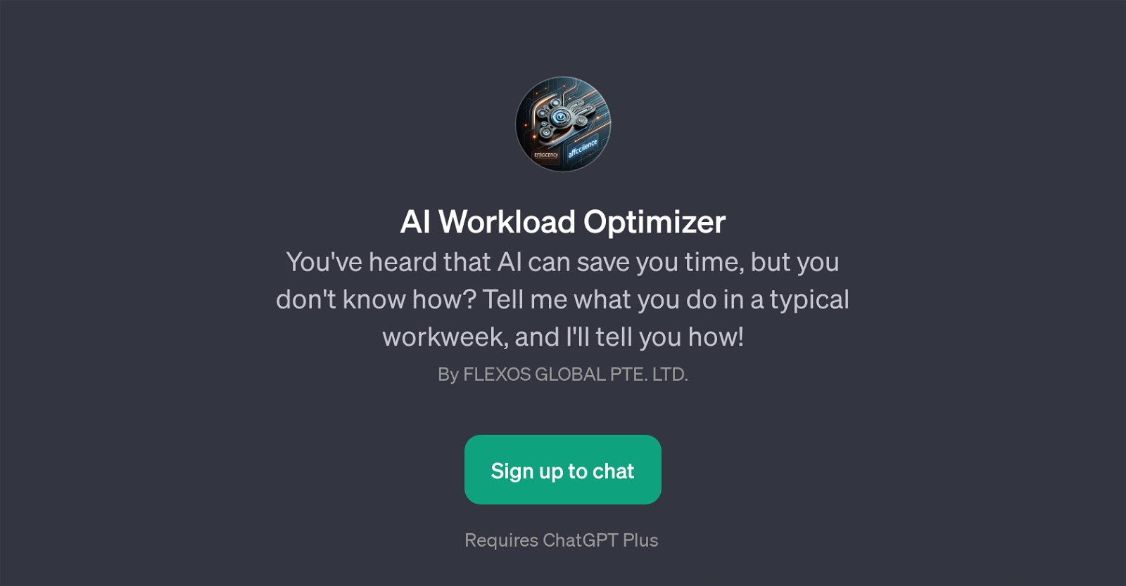 AI Workload Optimizer website
