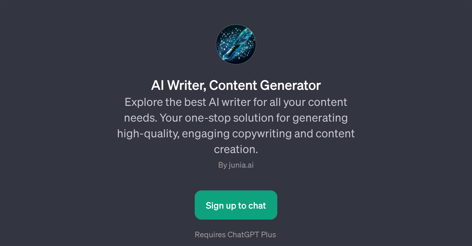 AI Writer, Content Generator website