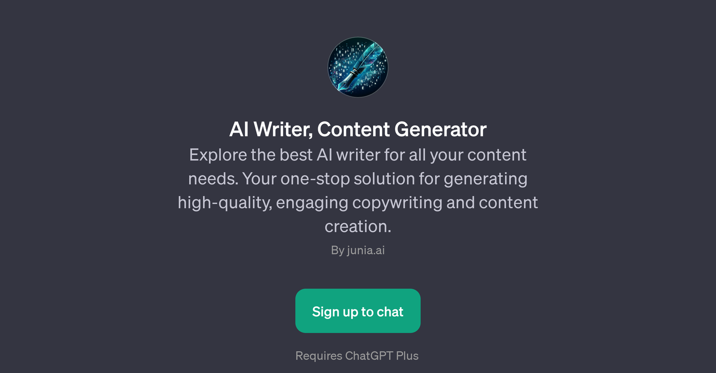 AI Writer, Content Generator website