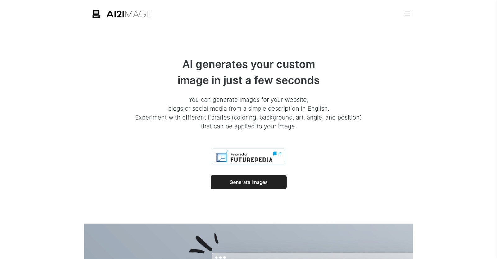 AI2image website