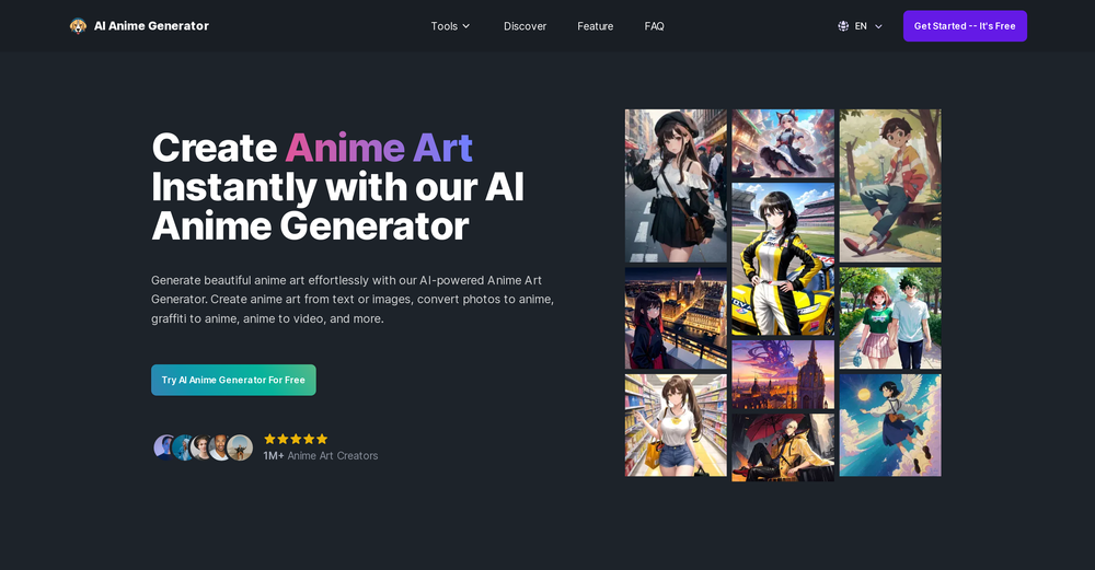 AIAnimeGenerator website