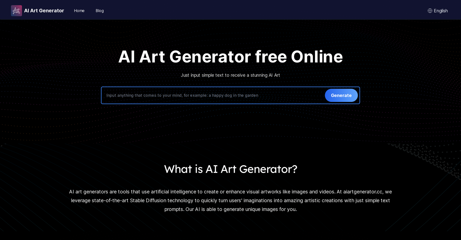 AIArtGenerator website