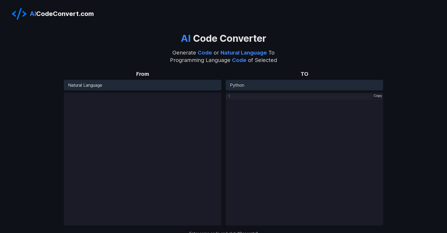 AICodeConvert website