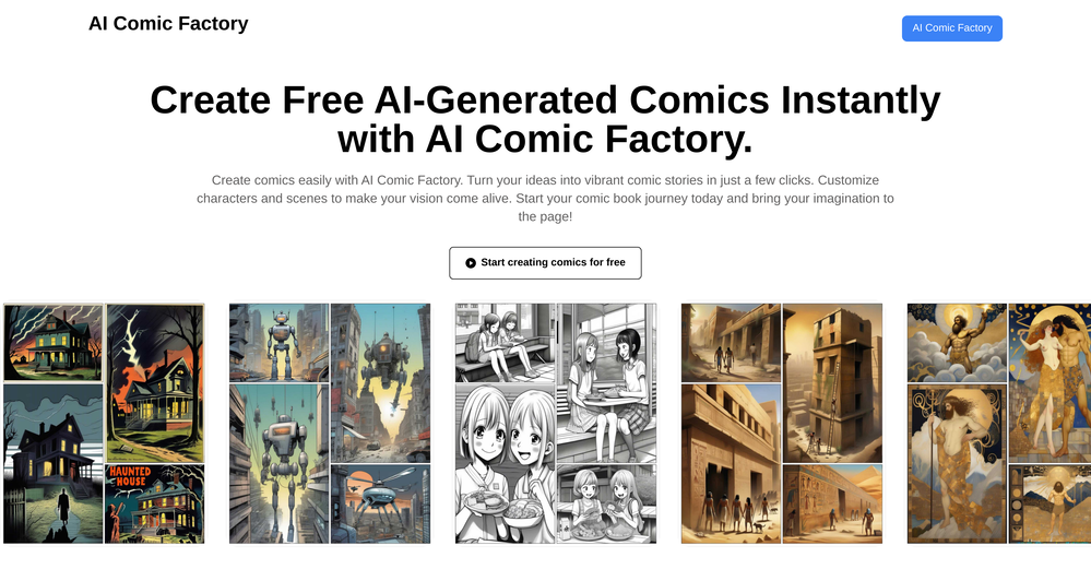 AIComicFactory.ai website