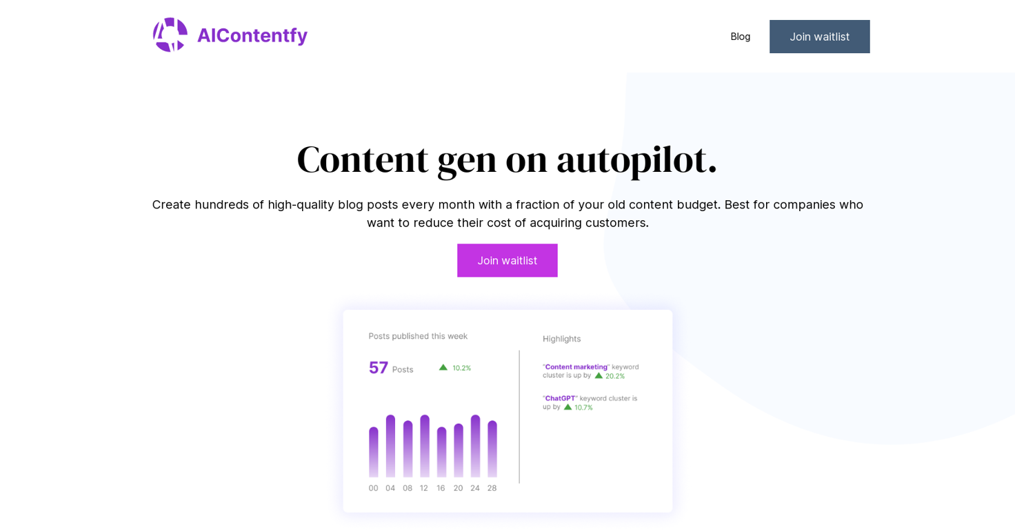AIcontentfy website