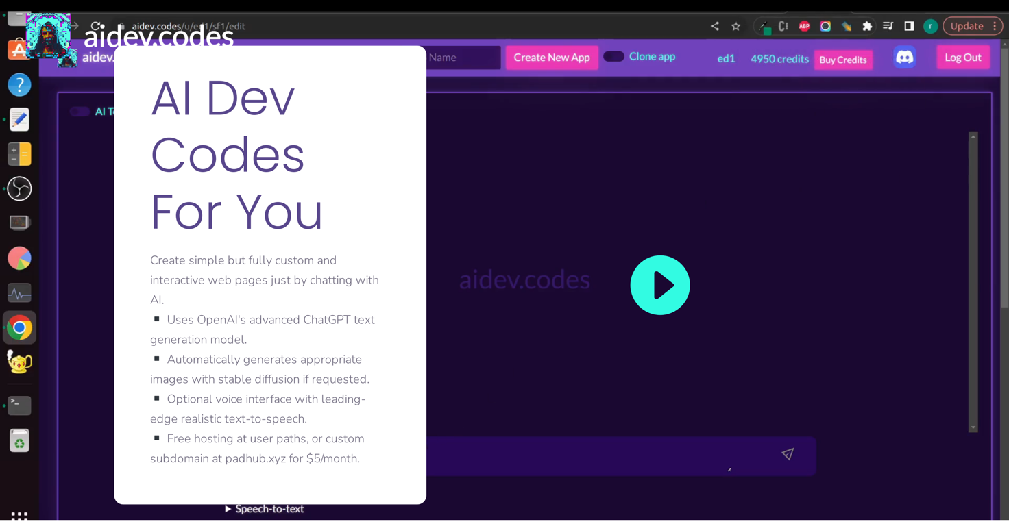 AIDev.Codes website